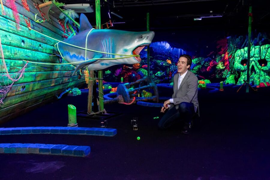 Aloha Amsterdam: 12-Hole Glow-in-the-Dark Mini-Golf - The bar, food, and extra activities