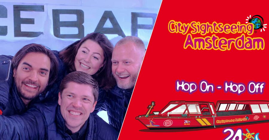 Amsterdam: 24-Hour Hop-On Hop-Off Boat and XtraCold Icebar - Red Line: museums, the Jewish Quarter, and Jordaan