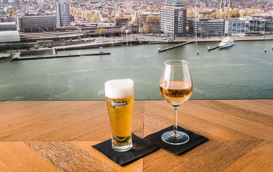 Amsterdam: A'DAM Lookout Entry Ticket with 2 Drinks - What you see from the lookout