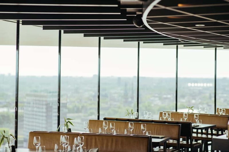 Amsterdam: A'DAM Lookout with Revolving Restaurant Moon - Restaurant Moon and the rotating meal