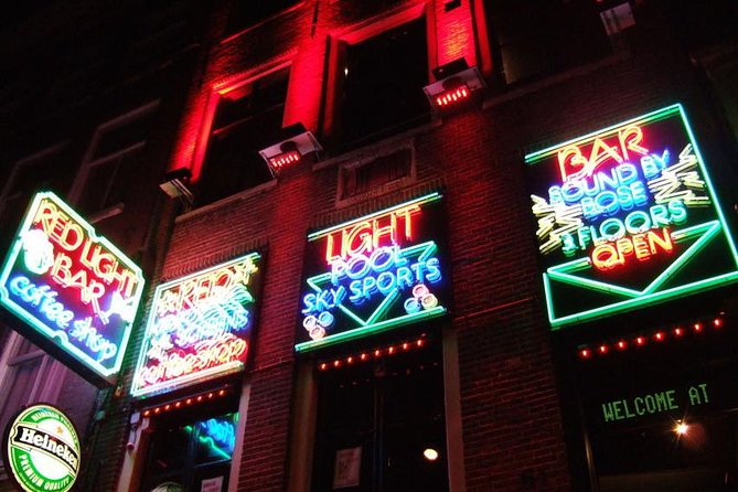 Amsterdam After Dark: Public Red Light District Exploration - The Bulldog The First and Amsterdam’s coffee-shop culture