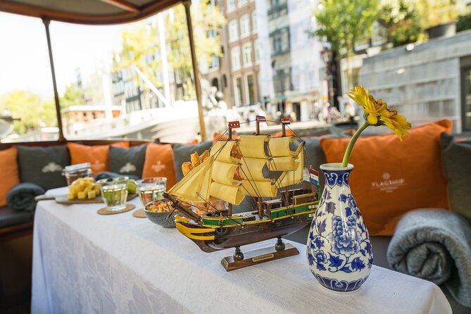 Amsterdam Canal Cruise with Cheese and Wine - The Amstel, Blue Bridge, and Skinny Bridge