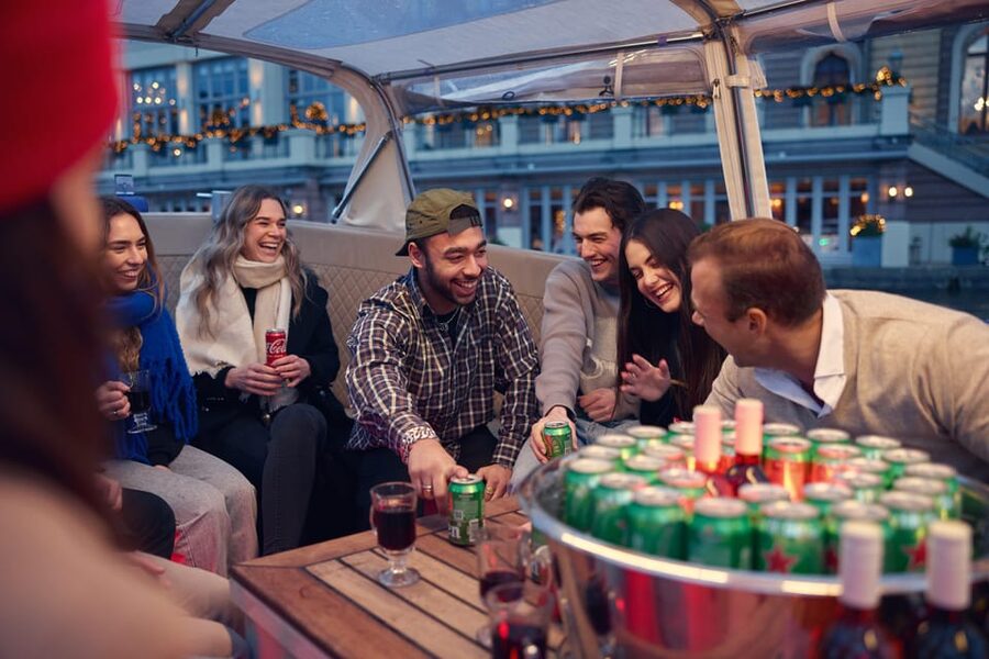 Amsterdam: Covered Canal Booze Cruise with Unlimited Drinks - The Red Light District and Amsterdam Central