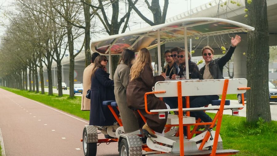 Amsterdam: Dutch Prosecco Party Bike - The Sloterdijk route and its honest tradeoff