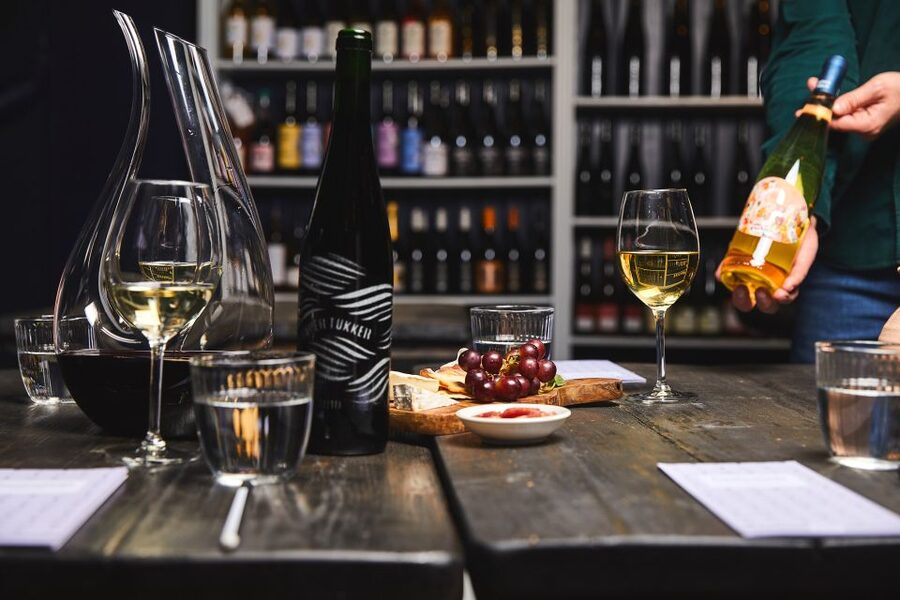 Amsterdam: Dutch Wine Tasting with Sommelier - Entering Design & Wijn in central Amsterdam