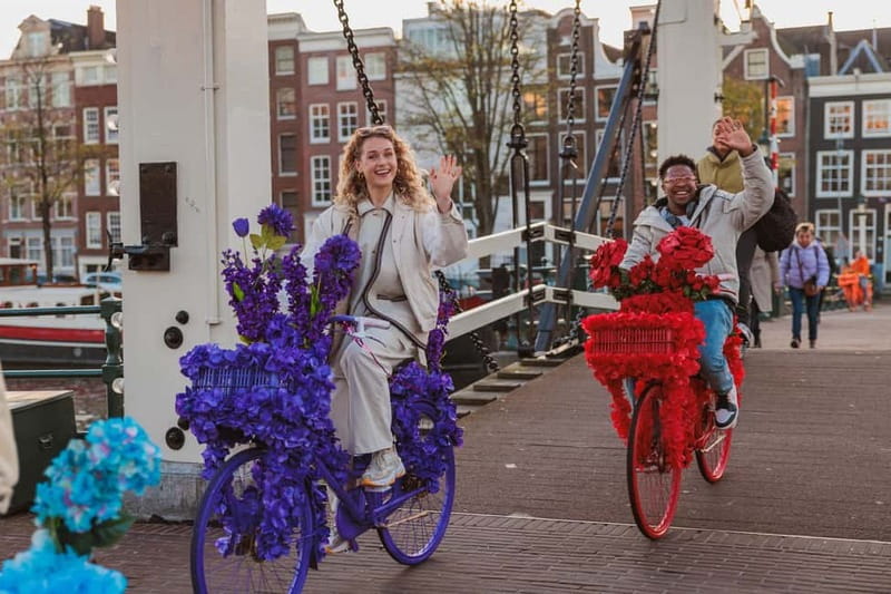 Amsterdam: Explore Canals, Guided Tour on Flower Bikes - Nine Streets and Dam Square