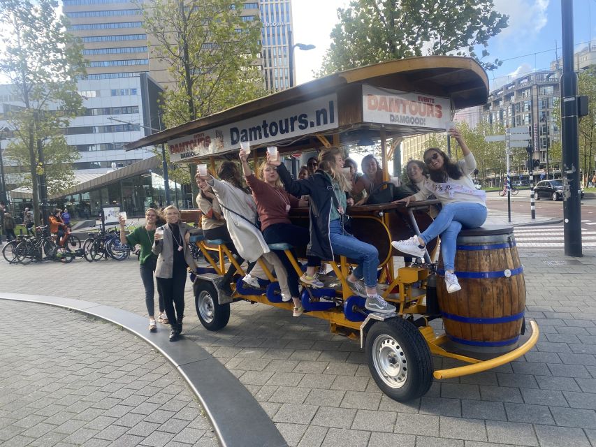 Amsterdam: Guided Beer or Prosecco Bike Tour - A bar on wheels, with Amsterdam moving around you
