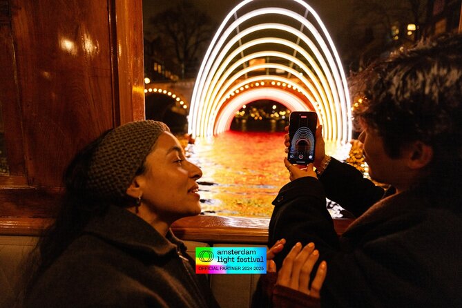 Amsterdam Light Festival: Heated Boat Cruise + Hot Drinks & Bite - Finding the dock and arriving at the right time