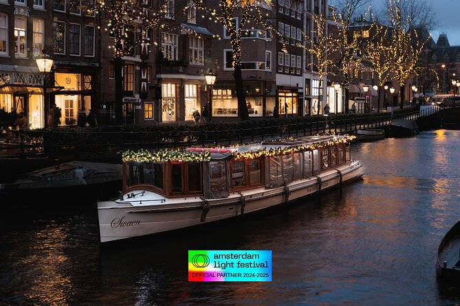 Amsterdam Light Festival: Heated Boat Cruise + Hot Drinks & Bite - The art is the main event, but the guide shapes the evening