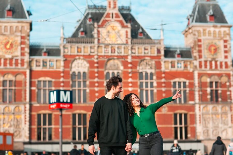 Amsterdam: Professional photoshoot at Centraal Station - The station’s architecture in your photographs