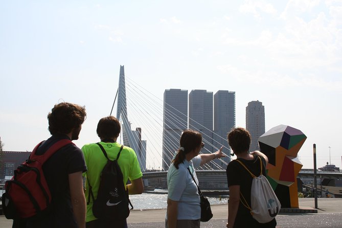Cultural Walking Tour in Rotterdam - The river finish and the Erasmus Bridge