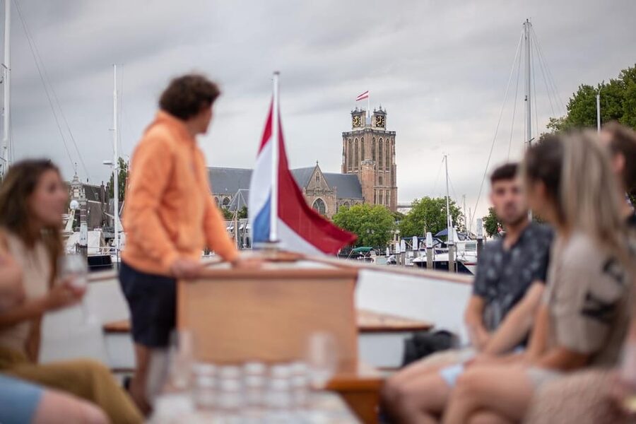 Dordrecht: City Canal Cruise - City Hall and the Great Church from the water