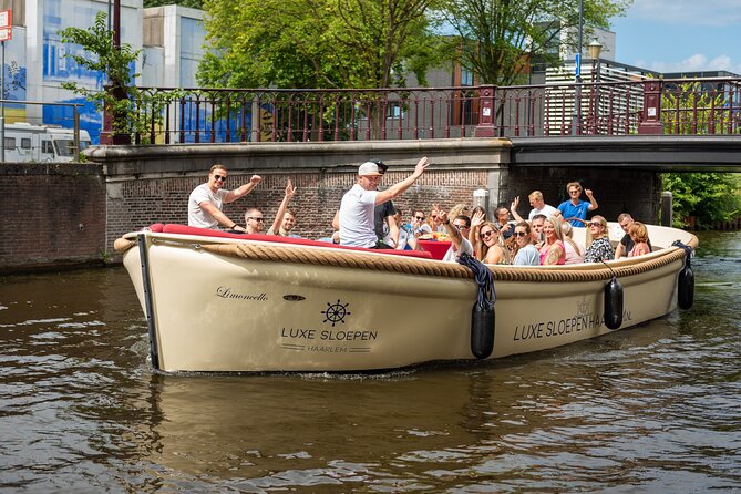 Haarlem Open-Boat Canal Cruise with Live Guide (Electric Boat) - Meeting at Papentorenvest beside the windmill