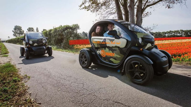 Lisse: Self-Guided Tulip Fields GPS Audio Tour - How comfortable is the Twizy for two?