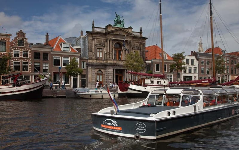 Local Cheese and Wine Cruise through Haarlem - Haarlem from the water, cheese plate in hand