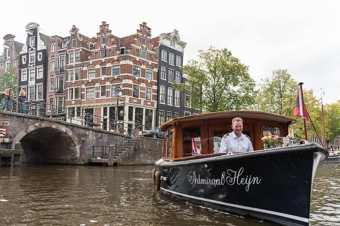 Private boat tour on a electric saloon boat - Amsterdam from a private electric boat