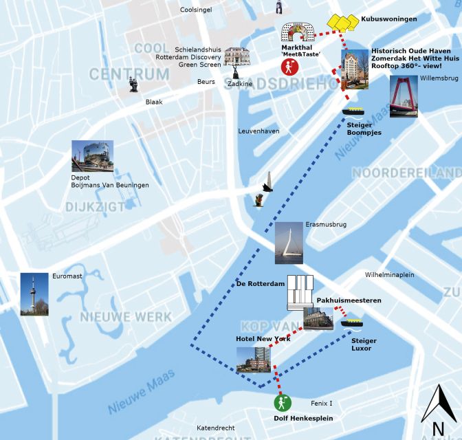 Rotterdam: De Rotterdam, Cube Houses, Watertaxi and Markthal - Old Harbour and Rotterdam’s beginnings