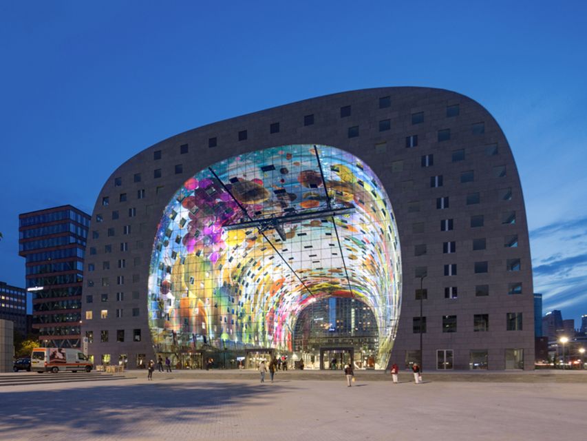 Rotterdam: De Rotterdam, Cube Houses, Watertaxi and Markthal - Markthal’s architecture, archaeology and food