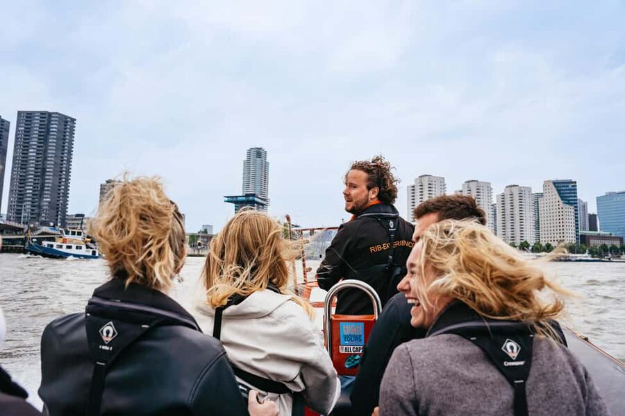Rotterdam: RIB Speedboat Sightseeing Cruise - From the City Center Toward Schiedam