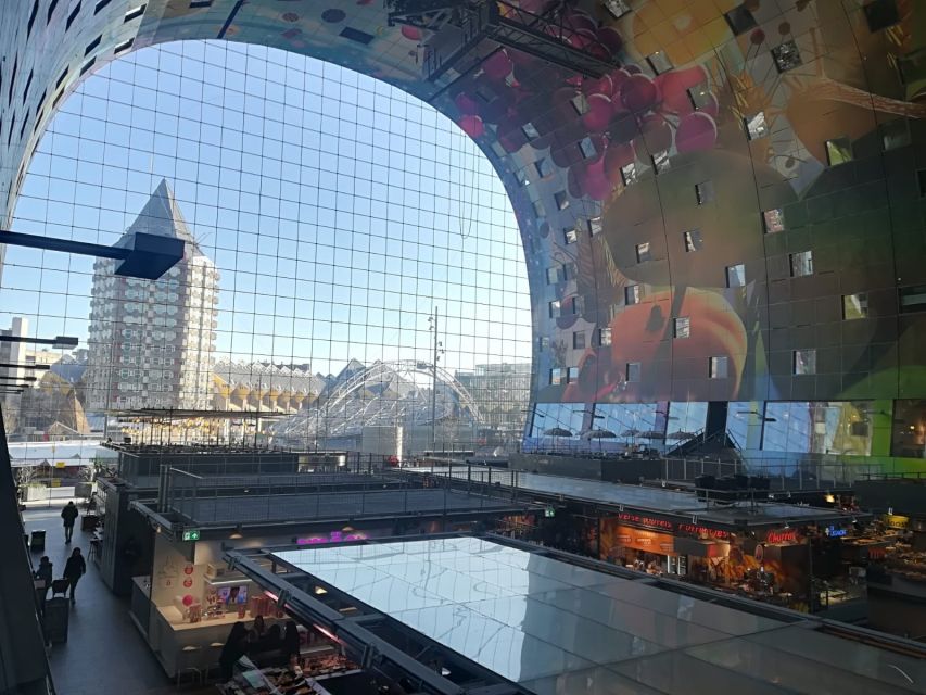 Rotterdam Walking Tour and Harbor Cruise - Market Hall Brings Food and Housing Together