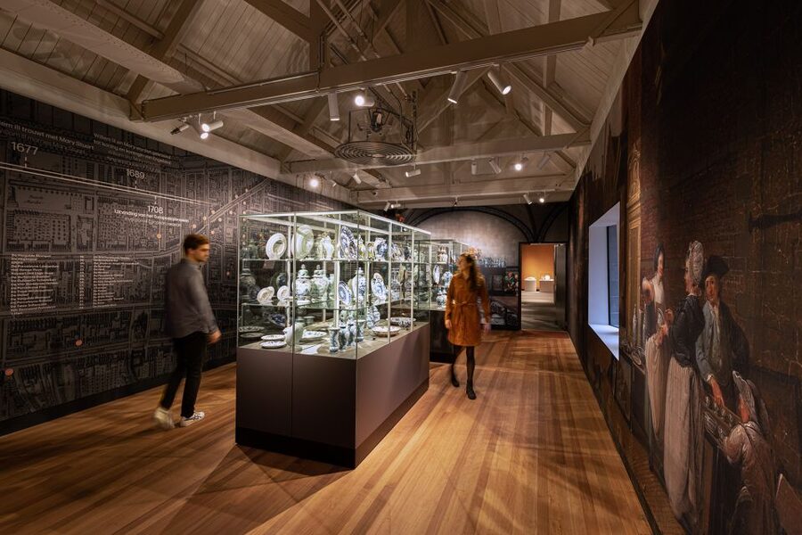 Royal Delft: Delftblue Factory and Museum - The showroom has beautiful, expensive pottery